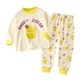 thumbnail image 1 of SJLDQY Pajamas for Girls Long Sleeve Cute Print Shirts Pants 2 Piece Pjs Sets Fall Winter Sleepwear Warm Loungewear, 1 of 4