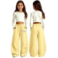 thumbnail image 1 of SJLDQY Sweatpants for Girls Trendy Graphic Baggy Pants Drawstring Waist Straight Leg Pants with Pockets, 1 of 5