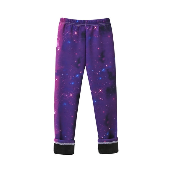 SJLDQY Toddler Baby Girls Leggings Thick Lined Leggings for Girls Casual Print Graphic Thermal Warm Kids Fall Winter Tights