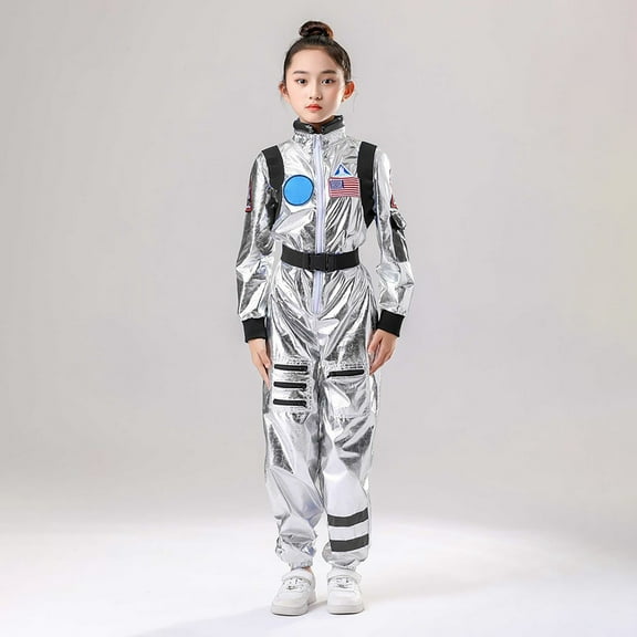 SJLDQY Toddler Boys Jumpsuit And Girls Play Space Astronaut Carnival Performance Romper Black 5-6 Years