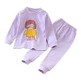 thumbnail image 1 of SJLDQY Toddler Girls Pajama Sets Long Sleeve Shirts Pants 2 Piece Pjs Sets Fall Winter Sleepwear Cozy Soft Loungewear Sets for Girls, 1 of 2