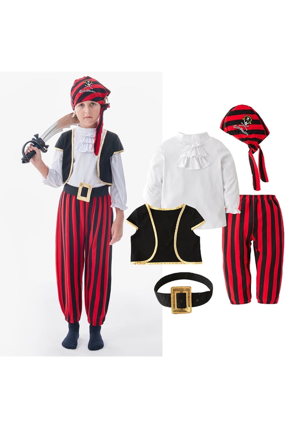 Toddler Outfits For Boys May'S Captain Infant S Cap Stinker Pirate Shirt Pants Cap Belt Vest Sets 2-3 T