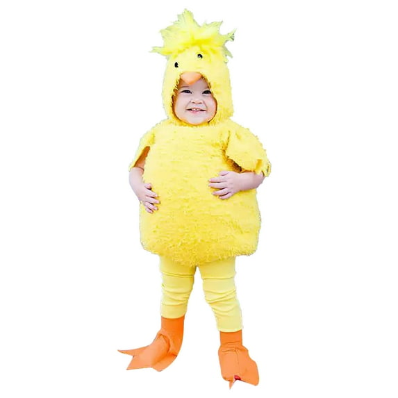 SJLDQY Toddler Outfits for Boys Girls 3D Chicken Unisex Sleeveless Bodysuit Dress Up Romper with Hat Clothes Set 18-24 Months