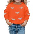 thumbnail image 1 of SJLDQY Unisex Kids Halloween Sweatshirts Hallowmas Bat Graphic Long Sleeve Crewneck Sweatshirt Fall Winter Lined Warm Pullover Tops, 1 of 5