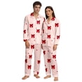 thumbnail image 1 of SJLDQY Valentines Women's Pajamas Set 2 Peice Pjs Set for Women Valentine's Day Bowknot Graphic Long Sleeve Pajama Tops Pants Soft Comfy Homewear Sleepwear Outfits, 1 of 6