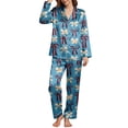 thumbnail image 1 of SJLDQY Valentines Women's Pajamas Set 2 Peice Pjs Set for Women Valentine's Day Bowknot Graphic Long Sleeve Pajama Tops Pants Soft Comfy Homewear Sleepwear Outfits, 1 of 5