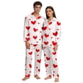thumbnail image 1 of SJLDQY Valentines Women's Pajamas Set 2 Peice Pjs Set for Women Valentine's Day Love Heart Graphic Long Sleeve Pajama Tops Pants Soft Comfy Homewear Sleepwear Outfits, 1 of 6