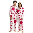 thumbnail image 1 of SJLDQY Valentines Women's Pajamas Set 2 Peice Pjs Set for Women Valentine's Day Love Heart Graphic Long Sleeve Pajama Tops Pants Soft Comfy Homewear Sleepwear Outfits, 1 of 6