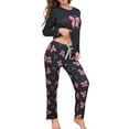 thumbnail image 1 of SJLDQY Valentines Women's Pajamas Set 2 Peice Pjs Set for Women Valentine's Day Love Heart Graphic Long Sleeve Pajama Tops Pants Soft Comfy Homewear Sleepwear Outfits, 1 of 4