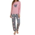 thumbnail image 1 of SJLDQY Valentines Women's Pajamas Set 2 Peice Pjs Set for Women Valentine's Day Love Heart Graphic Long Sleeve Pajama Tops Pants Soft Comfy Homewear Sleepwear Outfits, 1 of 4