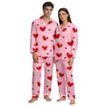 thumbnail image 1 of SJLDQY Valentines Women's Pajamas Set 2 Peice Pjs Set for Women Valentine's Day Love Heart Graphic Long Sleeve Pajama Tops Pants Soft Comfy Homewear Sleepwear Outfits, 1 of 6