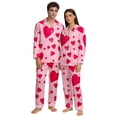 thumbnail image 1 of SJLDQY Valentines Women's Pajamas Set 2 Peice Pjs Set for Women Valentine's Day Love Heart Graphic Long Sleeve Pajama Tops Pants Soft Comfy Homewear Sleepwear Outfits, 1 of 6