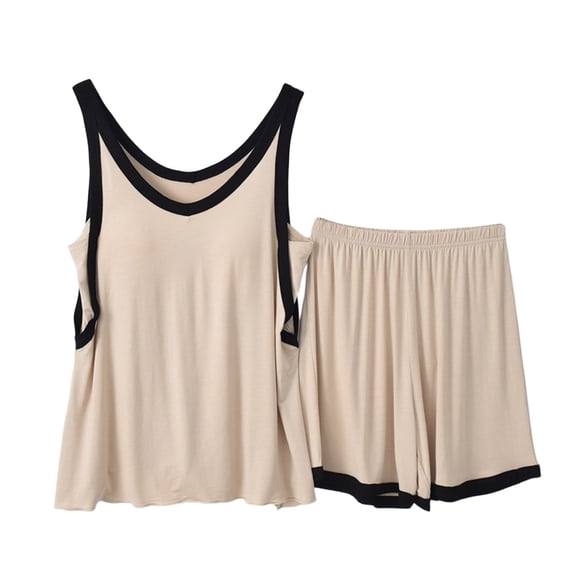 SJLDQY Women Pajama Sets 2 Piece Camisole Tops and Shorts Pj Sets Soft Sleepwear Comfy Loungewear Sets