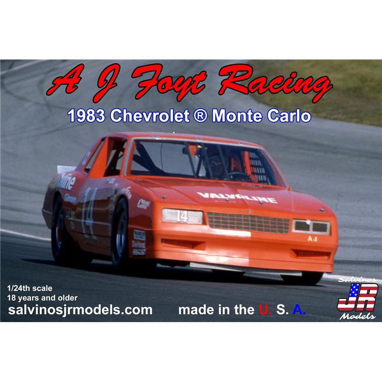 SJMAJMC1983D 1/24 AJ Foyt Racing 1983 Chevrolet Monte Carlo Plastic Model Car Kit