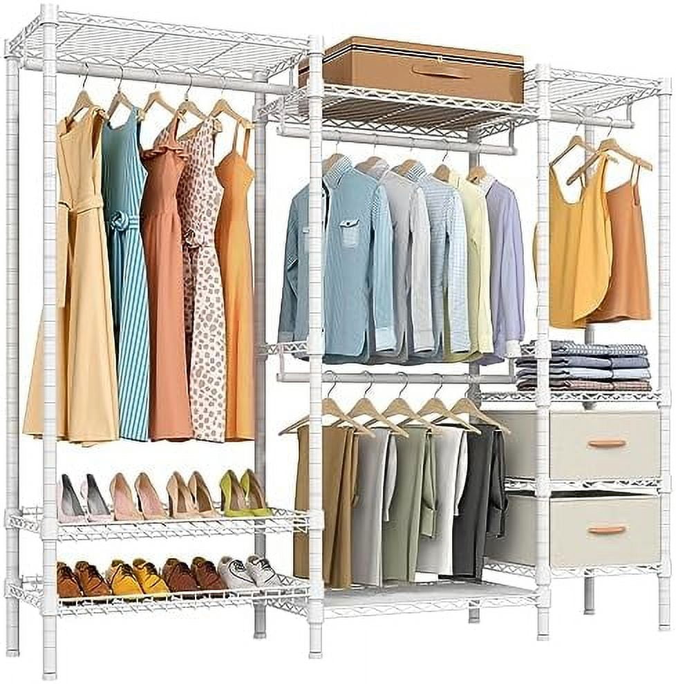 SJOIKLM V8 White Metal Adjustable Shelves Holds 816 lbs Compact Design