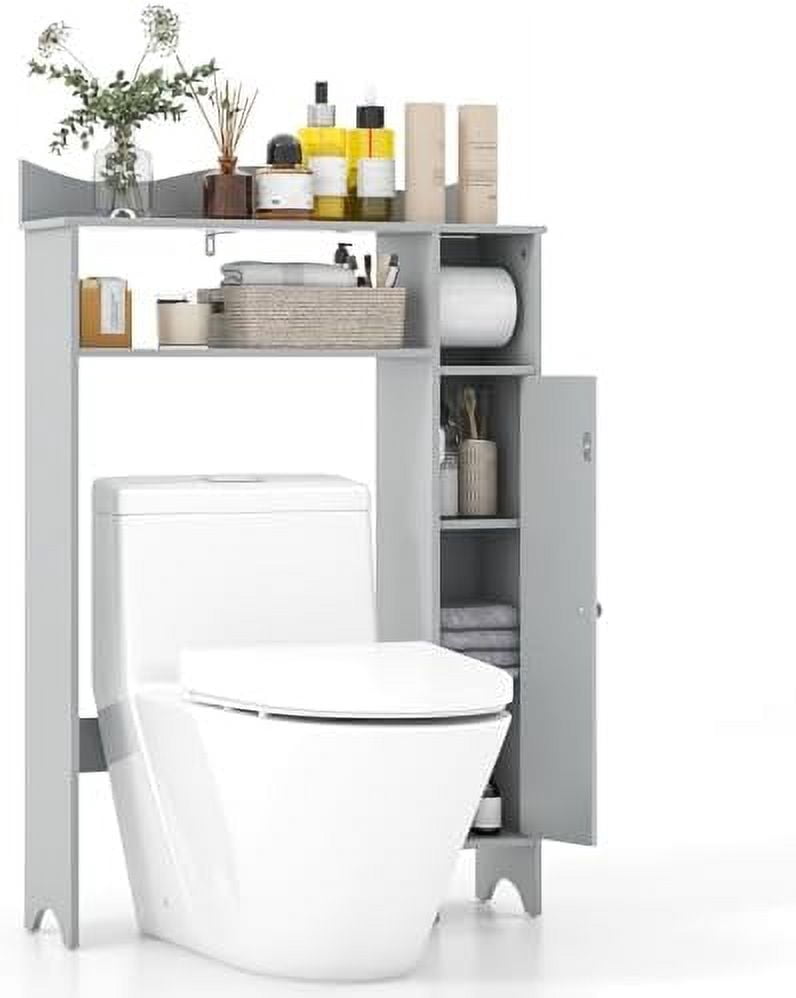 SJOLKMN Over The Toilet Cabinet Bathroom Organizer w/Toilet Paper ...