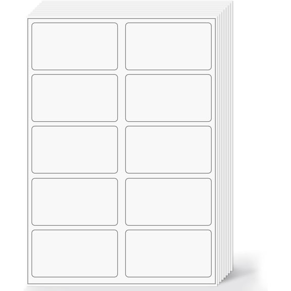 SJPACK 10-UP 500 Sheets Sticker Labels,2" x 4" Internet Mailing Shipping Address Labels Compatible Laser/Ink Jet (500 Sheets)