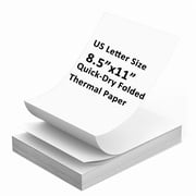 SJPACK 100 Sheet Thermal Printer Paper 8.5" x 11" US Letter Size Quick-Dry Thermal Printing Paper Inkless Printing