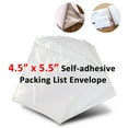thumbnail image 1 of SJPACK 1000Pcs 4.5"x5.5" Clear Packing Invoice List Envelopes Enclosed Slip Pouches, Self Adhesive for Invoice Label Packing Slip, 1 of 5