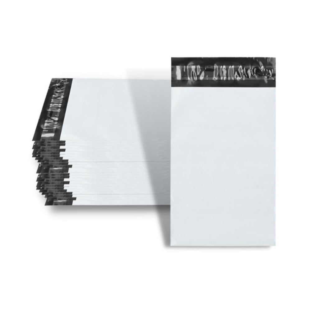 SJPACK 12x15.5-inch Poly Mailers Envelopes Shipping Bags, 2.5 Mil White Pouches Self-Sealing Postal Bags(1000 Bags)