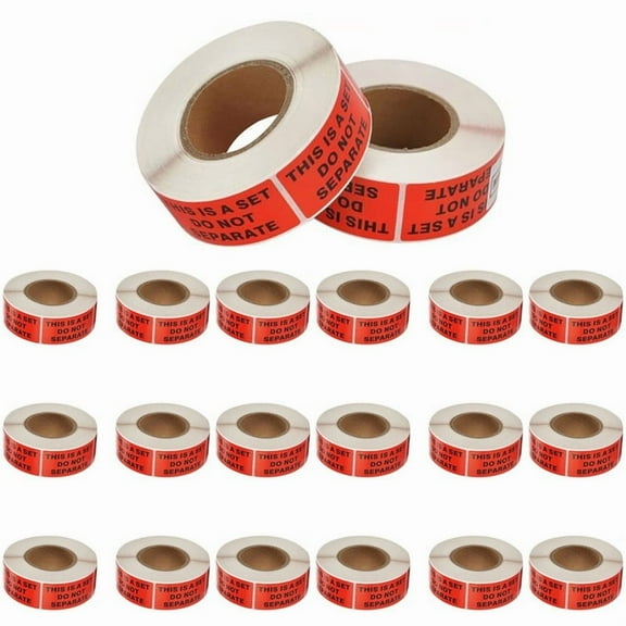 SJPACK 20 Rolls 1"x2" "This Is a Set Do Not Separate" Shipping Labels Stickers Warning Label 500/Roll