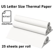 SJPACK 2Rolls Thermal Printer Paper 8.5x11 US Letter Size Quick-Dry Thermal Printing Paper Rolls Compatible with M08F M832 M834 MT800 MT800Q