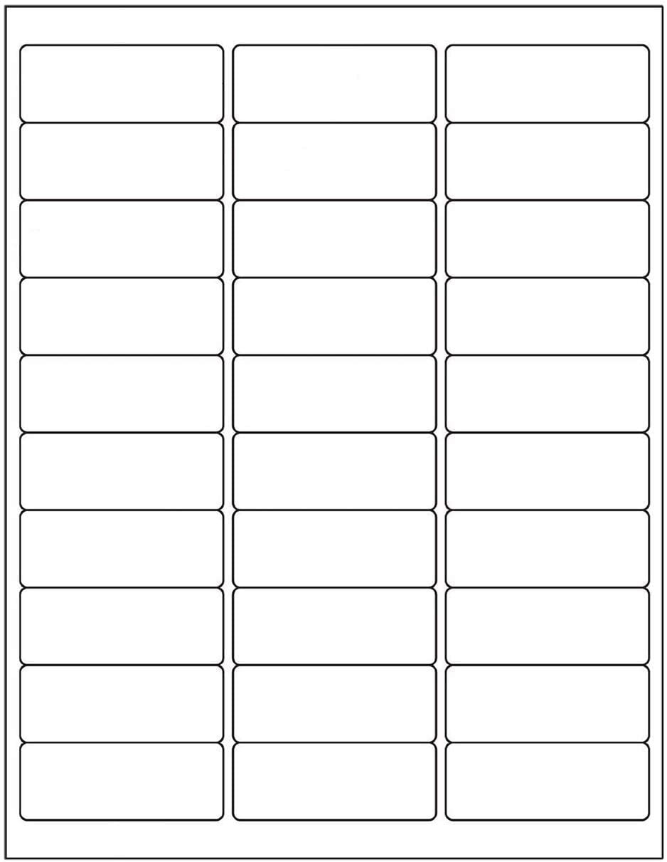 SJPACK 30-UP Address Labels for Laser Inkjet Printers 1" x 2-5/8", Pack of 6000 Labels