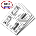 thumbnail image 1 of SJPACK 4000 Half Sheet Self Adhesive Shipping Labels for Laser & Inkjet Printers, 8.5 x 5.5 inches, White, Pack of 4000 Labels, 1 of 4