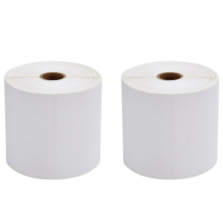 SJPACK 450 Labels, 4x6 Direct Thermal Blank Shipping Labels, 450 per Roll, 1" Core Self-Adhesive for Zebra 2844,Eltron 2844,Zebra ZP-450, ZP-500(2 Rolls)