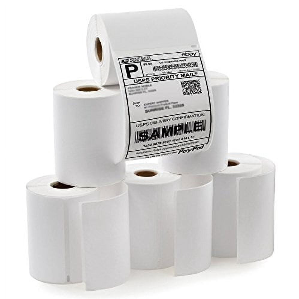 SJPACK 6 Rolls 4XL Labels 4 x 6 1744907 Address Labels Internet Postage Shipping Labels Compatible Labelwriter 4XL(6 Rolls - 220 Labels Per Roll)