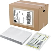 SJPACK 6" x 9" Clear Adhesive Top Loading Packing List/Shipping Label Envelopes (100 Pack)