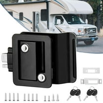 SJPACK Black RV Entry Door Lock Latch Paddle Handle Knob Deadbolt for Camper Trailer Caravan Lock