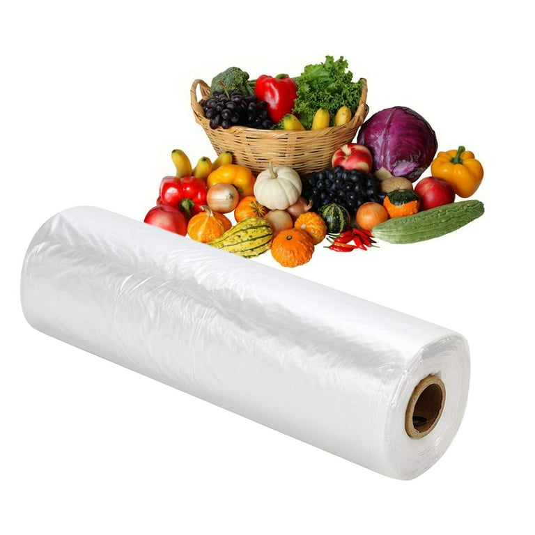 FungLam Plastic Produce Bags, Food Storage Bags, Clear Bag Roll, 14 x 20,  350 Bags a Roll (2 Rolls) 