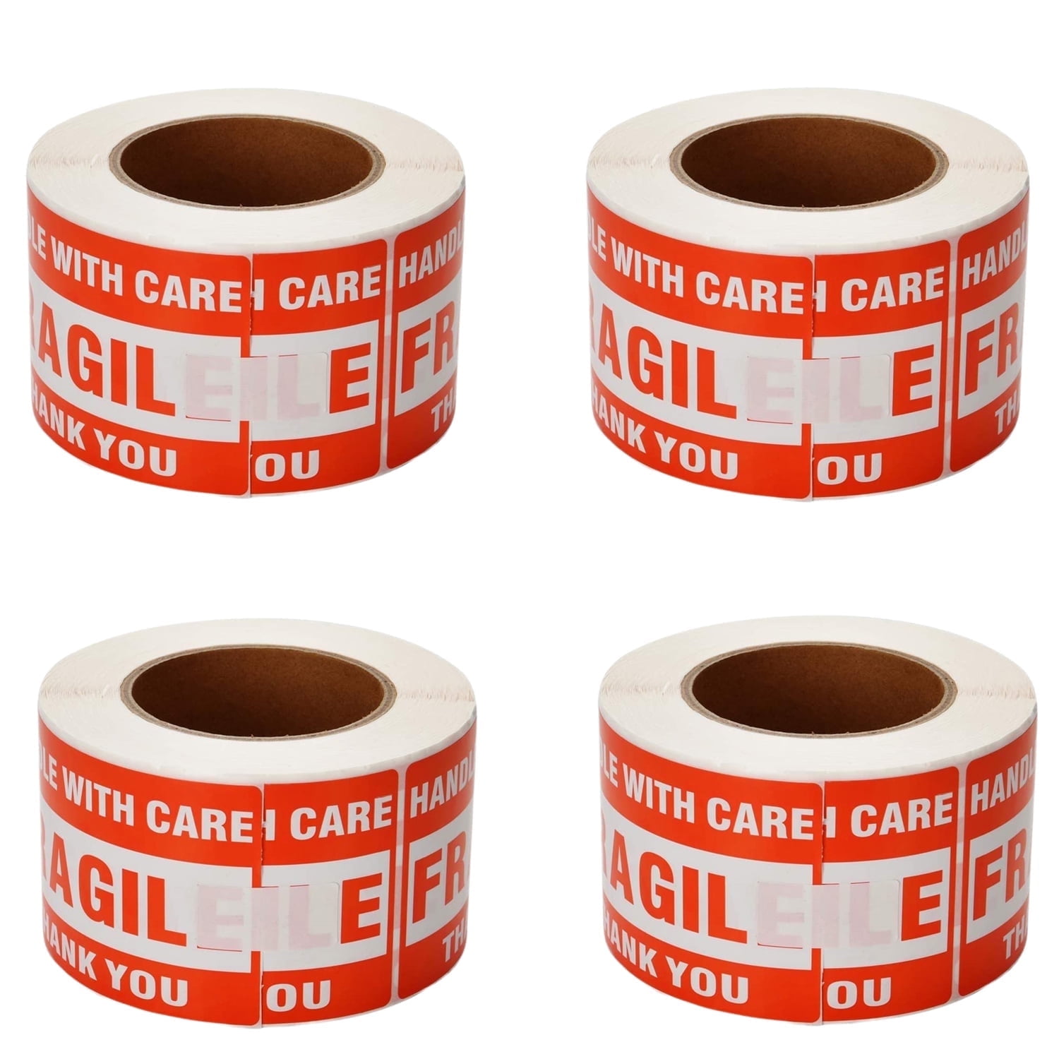 SJPACK Fragile Stickers 3" x 5" 4 Roll 2000 Labels Fragile - Handle with Care - Thank You Shipping Labels