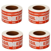 SJPACK Fragile Stickers 3 x 5 4 Roll 2000 Labels Fragile - Handle with Care - Thank You Shipping Labels