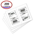 thumbnail image 1 of SJPACK Half Sheet Self Adhesive Shipping Labels, 8.5" x 5.5", White, Pack of 200 Labels, 1 of 4