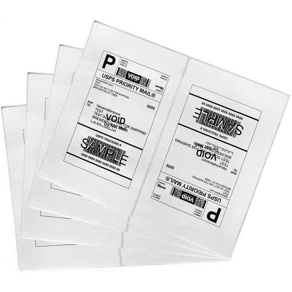 SJPACK Shipping Labels with Rounded Corner, 8.5 x 5.5 inches Half Sheet Self Adhesive Shipping Address Labels for Laser and Inkjet Printer, 8000 Labels