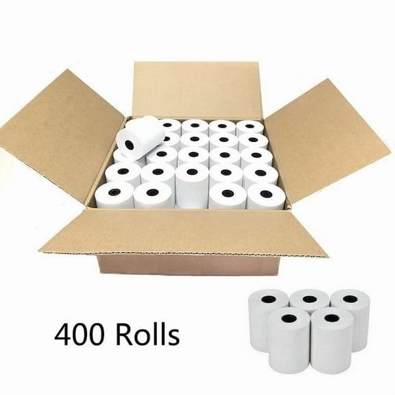 SJPACK Thermal Paper 2 1/4" x 50' Pos Receipt Paper, 400 Rolls Cash Register Roll Credit Card Blank Paper