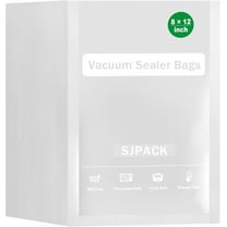 SJPACK Vacuum Sealer Bags 8" x 12" 100 Food Saver Bags Quart Size Vacuum Seal Storage Bags Pre-cut Reusable Bags