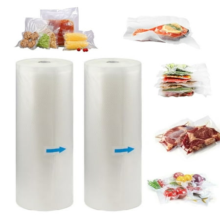 SJPACK Vacuum Sealer Bags, 8” x 50’ Vacuum Sealer Storage Bags, Heavy Duty Commercial Grade Embossed Vacuum Seal Bags, Food Saver Bags (2 Rolls)