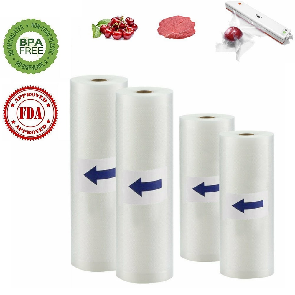 SJPACK Vacuum Sealer Bags, Two 11" x 50' & Two 8" x 50' Rolls Kitchen