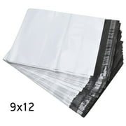 SJPACK Waterproof Poly Self-Sealing Envelopes Mailers Bag, 9x12, White, 100 Count