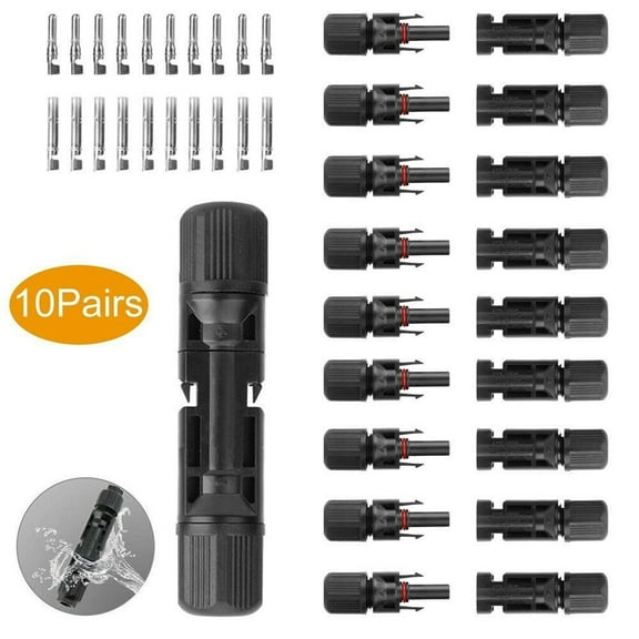 SJPACK Wire PV Cable Connectors Waterproof, 10 Pairs
