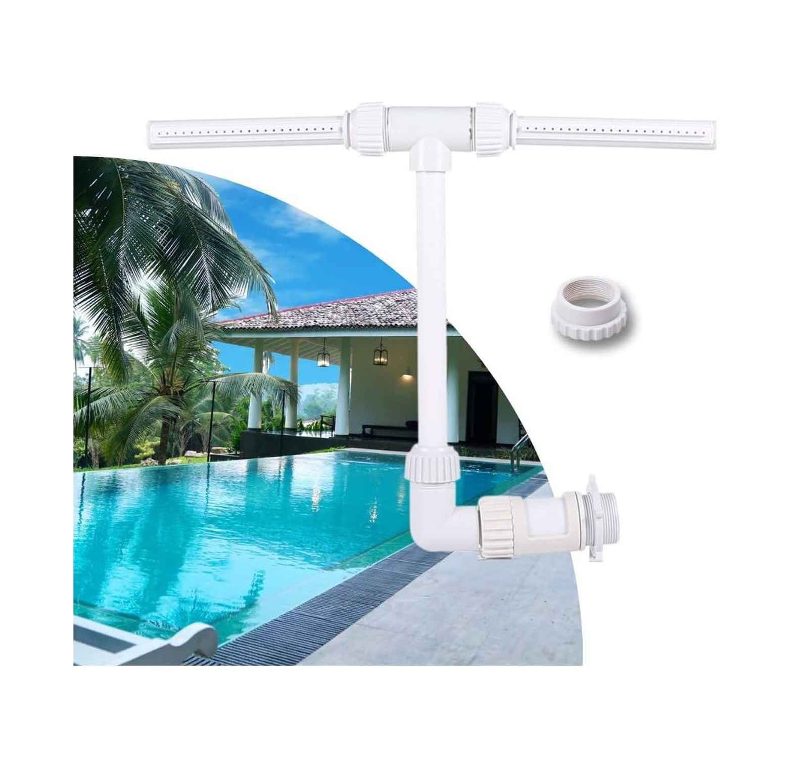 SJR Shop Double Pool Fountain Above Ground Pool Fountain, Inground