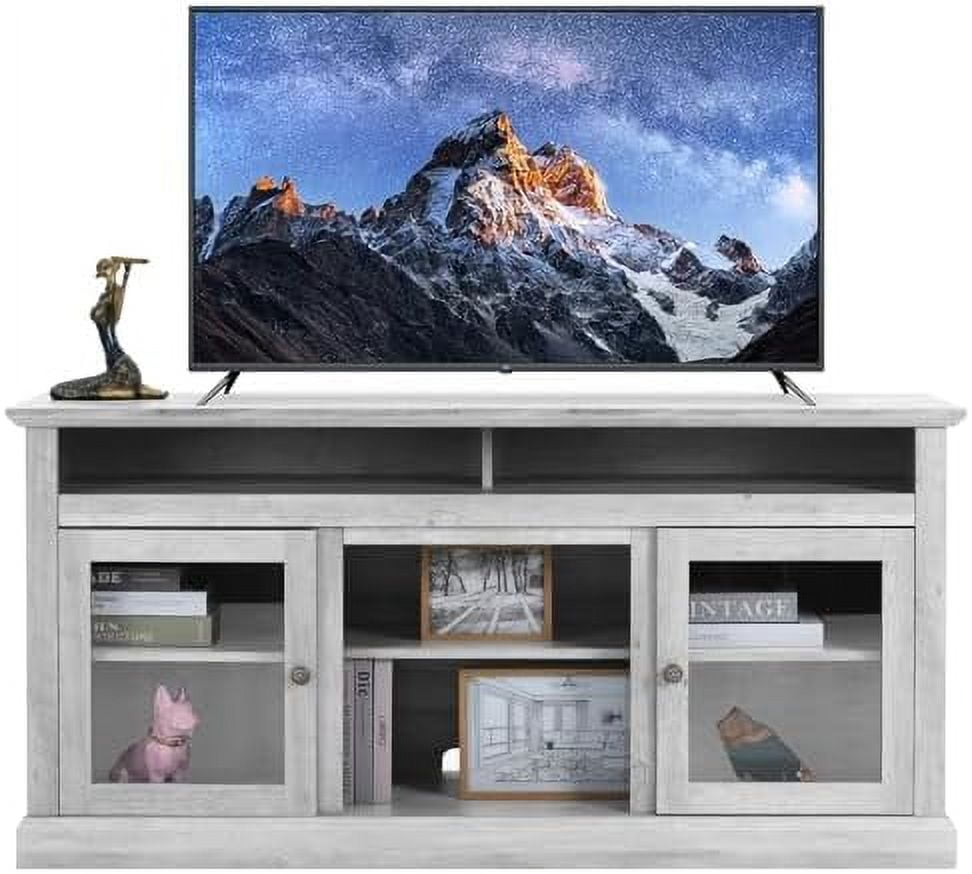 SJUIONG TV Stand for 65 Inch TV Entertainment Center with Two Barn