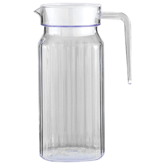 SJYYTT 1 Pack Plastic Water Pitcher with Lid,Clear Beverage Pitcher Juice Container Water Fridge Jug for Juice,Coffee,Iced Tea,Heat Resistant & Shatter-Proof Plastic Pitchers with Handle And Lid 0.8L
