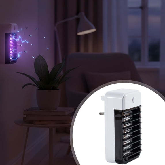 SJYYTT 1Pc Bug Zapper Indoor Plug In Mosquito Zapper Indoor,Safe Mosquito Killer for Nursery&Bedroom,Fruit Fly Zapper Insect Killer With Blue Light,Plug In Gnat Killer for Kitchen&Indoor Plant