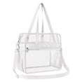 thumbnail image 1 of SJYYTT 1Pc Clear Bag for Stadium Events,Transparent Bag for Work Sports Games Concerts Travel Gym,12X6X12 Inches Tote Bag with Detachable Reinforced Strap,Clear Tote Bag Clear Bag Stadium Approved, 1 of 5