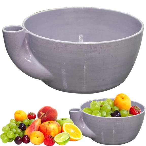SJYYTT 1Pc Self Rinsing Berry Bowl, The Original Artisan Swirling Berry Bowl, 3D Print Berry Colander With Vortex Fruit Washing Design, Stoneware Fruit Rinse Bowl for Kitchen Counter 5.9"X6.6"X3.27"