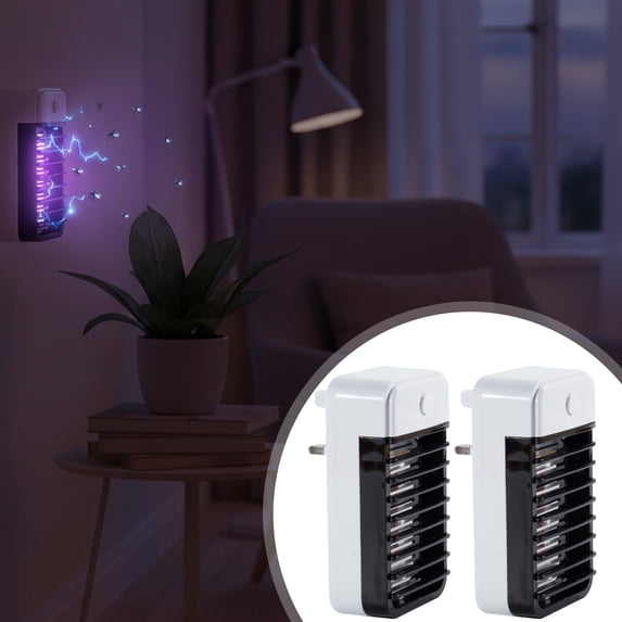 SJYYTT 2026 Upgraded Bug Zapper Indoor Plug In Powerful Uv Fly Zapper Indoor & Mosquito Zapper Indoor Home - Safe, Odorless Flying Insect Trap for Bedroom, Living Room, Kitchen & Office,2 Pack
